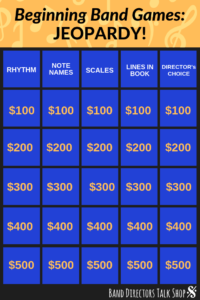 beginning band games jeopardy