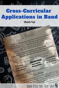 cross-curricular applications in band