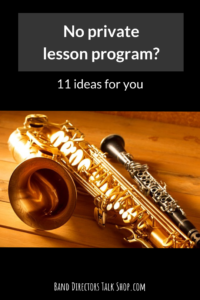No Private Lesson Program Ideas