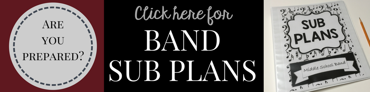 Sub plans for Band Directors!