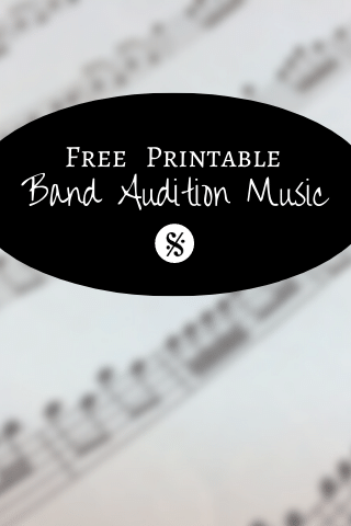 FREE Printable Band Audition Music! 
