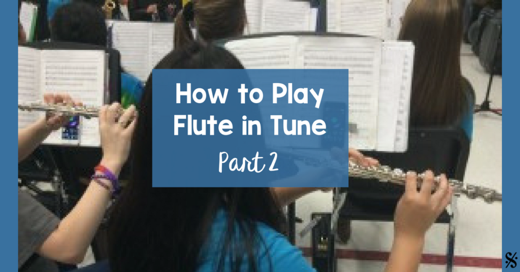 Need help teaching your flute players how to play in tune? This article will give you practical tips to use with your band's flute section. You will learn how to improve tone quality, intonation and overall pitch. A great read for band directors and private lesson teachers of both middle school and high school band students. #banddirector #bandteachingideas #woodwind #flute #flutetuning #fluteproblems