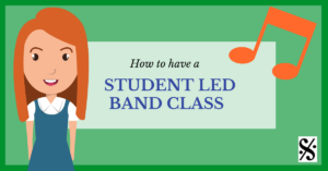 Student leading a band class