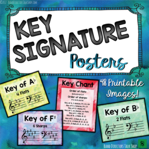 Key Signature posters and music word wall