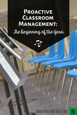 proactive classroom management in your band room