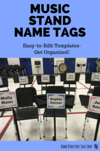 music stand nametag templates
