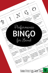 performance bingo band game