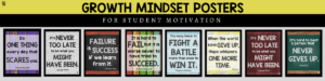 Growth Mindset Motivational Posters for bulletin board ideas! Get more great resources from Band Directors Talk Shop on Teachers Pay Teachers! #banddirectorstalkshop