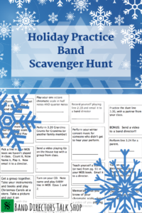 holiday practice band scavenger hunt