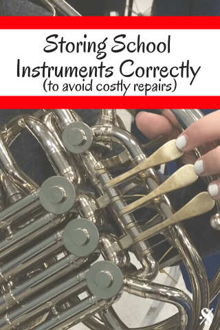 Storing School instruments correctly