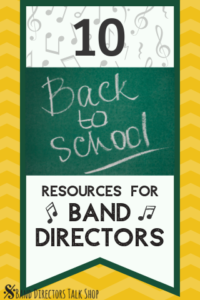 band director resources back to school