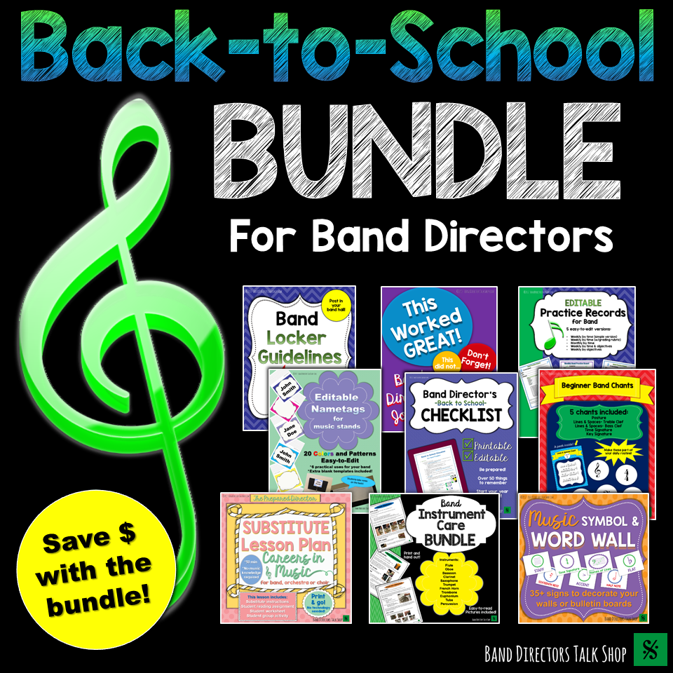 band director back to school bundle