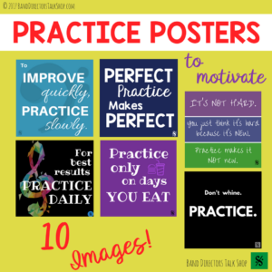 Music Practice Posters for music bulletin board